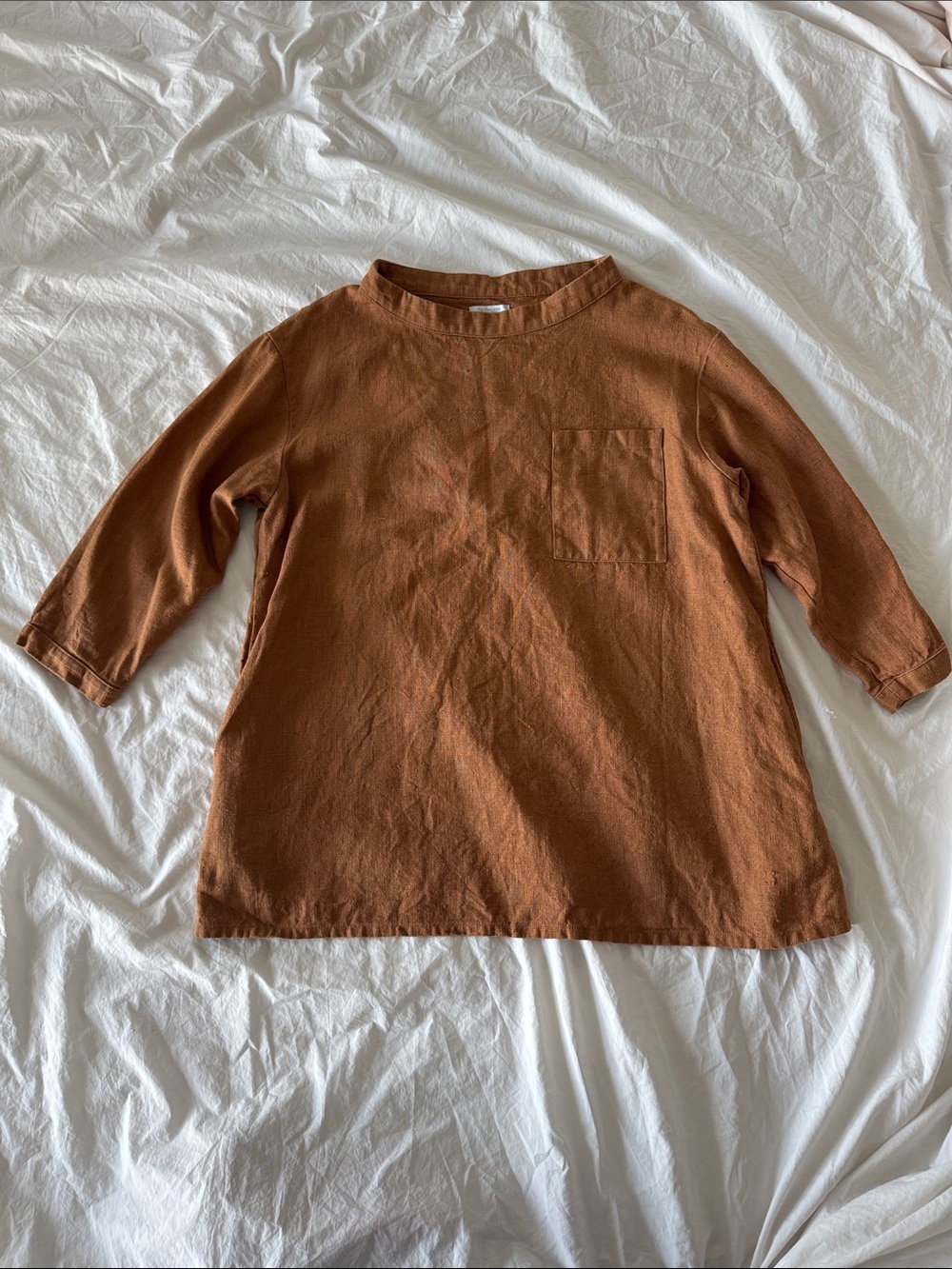 Fog Linen Work rust blouse
